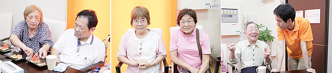 みずみずしいスイカをいただきながらお喋りタイム